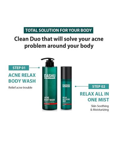 Dashu Daily Acne Relax Body Wash 16.9fl oz - Cooling Acne Treatment - Buy Online on GoSupps.com
