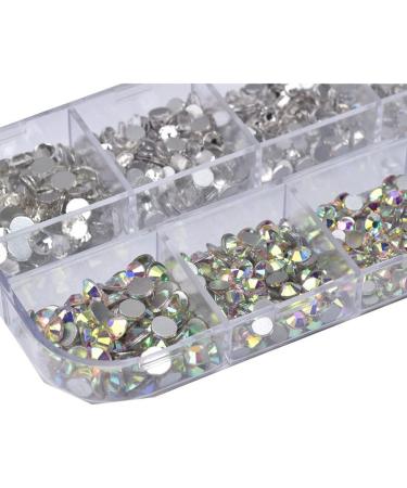 Crystal AB Rhinestones Kit - 1500 Pieces Flat Back Gems for Nail Art, Clothes, Face & Craft - With Tools - Buy Online on GoSupps.com