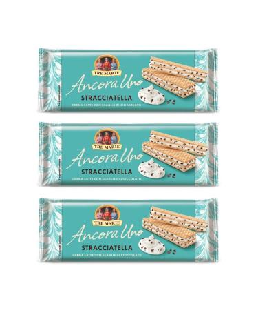 Tre Marie Pack of 3 Tre Marie Ancora Uno Wafer Stracciatella waffles filled with milk chocolate cream and chocolate pieces 140g