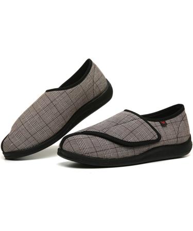 MisFun Orthopedic Slippers for Women Men - Brown, Size 6 | Wide Fit Diabetic Shoes for Elderly Orthopaedic Support - Buy Online on GoSupps.com
