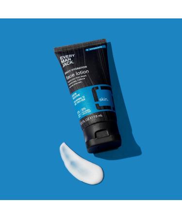 Every Man Jack Daily Hydration Face Lotion for Men - Hyaluronic Acid, Caffeine, Green Tea - 2.5 oz Twin Pack - Buy Online on GoSupps.com