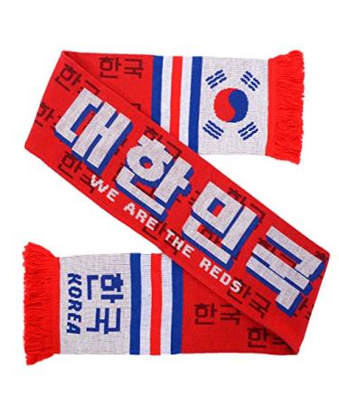 South Korea Soccer Knit Scarf