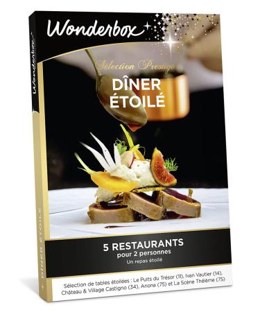 Wonderbox Prestige gift box STARRY DINER 8 starred restaurants for 2 people