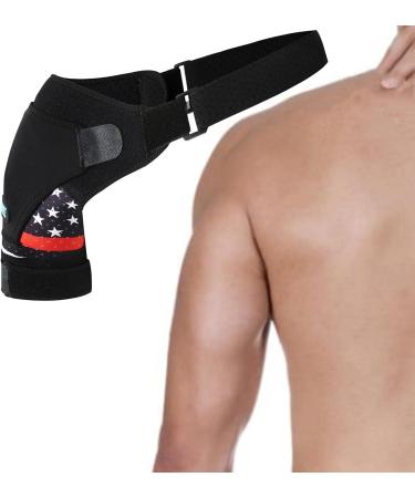 Amagogo Shoulder Support with Pressure Cushion - Compression Cuff & Sleeve Wrap for Training - Black Shoulder Care Belt - Buy Online on GoSupps.com