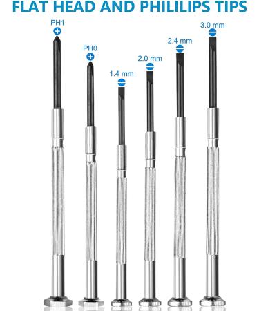 6PCS Mini Precision Screwdriver Set for Jewelry, Watch, and Eyeglass Repair | Premium Small Screwdriver Kit with Flathead and Phillips Heads - Buy Online on GoSupps.com