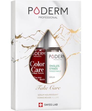PODERM PODERM CHRISTMAS GIFT SET Take Care Swiss Made Nail Care Hardening Serum & Treatment Polish Enriched with Tea Tree C