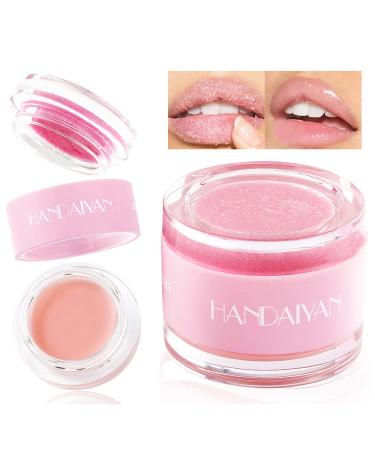 Lip Balm Mask&Lip Scrub Set Lip Care Kit - Lip Sleeping Mask Moisturizer and Lip Exfoliator Sugar Scrub Overnight Lip Treatment Repair for Dry Chapped Peel Lips Lip Lines