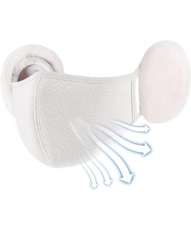Huaxingda Cotton Face Cover | Cloud-Shaped Rabbit Fur Ear Warmer | Plush Winter Face Cover for Ultimate Comfort - Buy Online on GoSupps.com