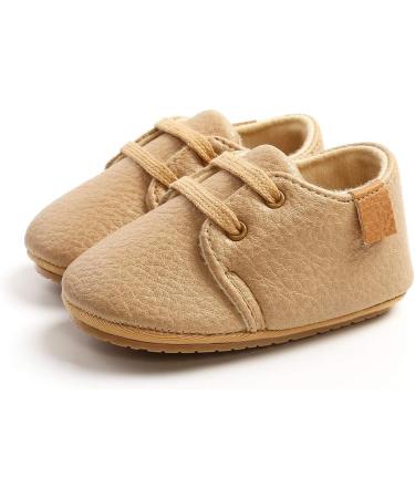 RVROVIC Baby Boys Girls Anti-Slip Oxford Loafer Flats - Khaki, 12-18 Months - Buy Online on GoSupps.com