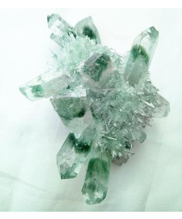 Natural Crystal 250g Green Ghost Cluster Crystal Stone Clear Quartz Crystal Cluster Natural Ghost Quartz Cluster Specimen JIZTGEDM - Buy Online on GoSupps.com