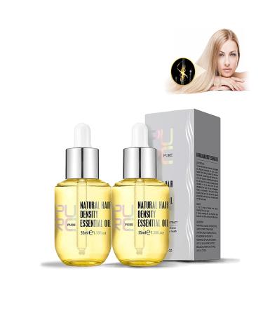 Purc Oil for Hair Growth Savvy High Hair Growth Natural Hair Density Essential Oil Purc Hair Growth Essence Oil for Women & Men (2PCS)