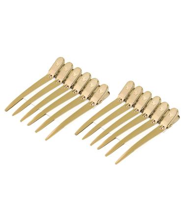 12pcs Salon Hairdressing Cutting Hairpins - Golden Styling Clips for Dyeing & Hairdressers - Buy Online on GoSupps.com