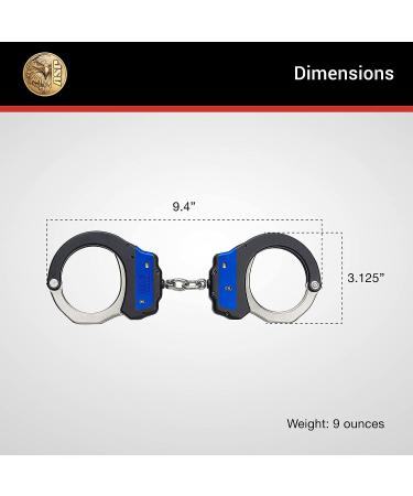 ASP Identifier Handcuffs  Double-Locking Handcuffs  Colored Handcuffs  Forged Aluminum Restraints  Police Handcuffs  Law Enforcement Gear  Security Guard Equipment Chain Blue - Buy Online on GoSupps.com