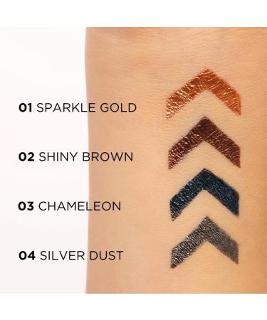 Eveline Cosmetics Variete Long-Lasting Waterproof Smudge-Proof Quick-Drying Colored Eyeliner with Brush Applicator 24 Hour Wear in 4 Shimmering Shades - Buy Online on GoSupps.com