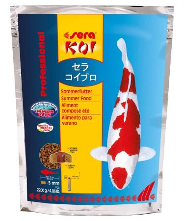 Sera Koi Professional Summer Food 2.2 kg - KoiFutter with the extra portion of energy at temperatures above 17 C feed with very high utilization lower water load & thus fewer algae - Buy Online on GoSupps.com