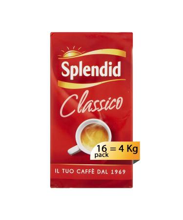 Splendid Splendid - Classic taste ground coffee - Coffee blend for Mocha - 16 packs of 250 g (total 4 kg)