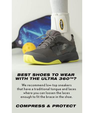 Ultra 360 Lace-Up Adjustable Ankle Brace - Medium White | For Ankle Stabilization & Compression - Buy Online on GoSupps.com