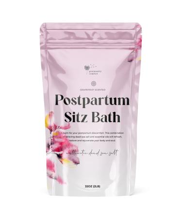 Gourmanity Comfort 2LB Postpartum Bath Flakes | Bath Salts for Pain Relief | Resealable Bag of Dead Sea Salts for Soaking | Bath Salts for Postpartum Care & Relief  32oz/2LB 