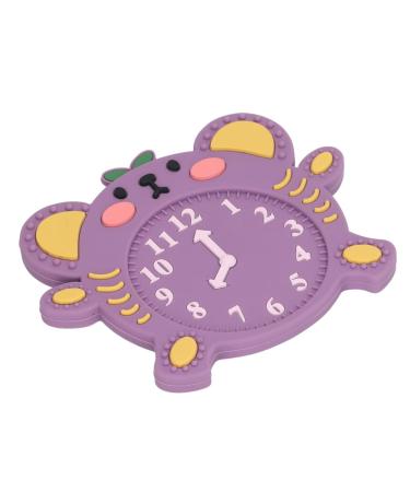 Cartoon bite toys bright colors reusable sensory biting toys beautiful shape portable soft alarm clock for home for babies (type 1)