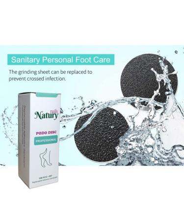 Natury Nails Podo Disc Replacement Grinding Wheels - 100 Pieces 25mm Thickness Rough Grain for Pedicure & Corn al Removal | Nail Miller Attachment - Buy Online on GoSupps.com