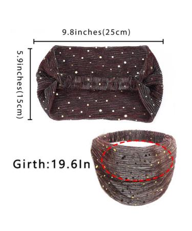 CAKURE Sequins Wide Headbands Pack of 3 - African Head Wraps for Women and Girls - Bling Boho Turban Hair Bands - Stretchy Scarf for Yoga, Running, Sports - Blue, Red, Black - Buy Online on GoSupps.com