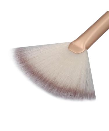 Premium 9-Piece Fan Brush Set | Champagne Makeup Applicator Kit | Three Colors | International Shipping Available - Buy Online on GoSupps.com
