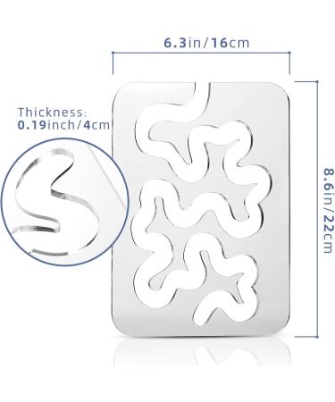 Acrylic Free Motion Quilting Template Ruler | Transparent 24x16x0.4 CM | Beginner-friendly Domestic Sewing Machine Quilting Tools - Buy Online on GoSupps.com
