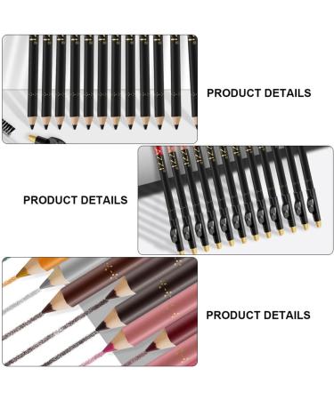 Gogogmee 12pcs Lip Liner Eyeliner Waterproof Suit Long Lasting Eyeliner Eye Makeup Pen Eyebrow Liner Wood - Buy Online on GoSupps.com