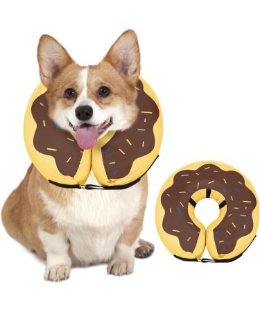 Ducomi Inflatable Hinges for Dogs & Cats - XS Brown Donuts for Surgery Recovery | Prevent Scratches & Bites | Enhanced Comfort & Visibility - Buy Online on GoSupps.com
