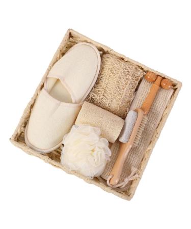 FRCOLOR 1 Set Bath Massage Set Body Scrub Brush Woman Basket Cosmetology Woman Beauty Women Spa Massage Kit Massage Stick Family Miss Shower Supplies Take a Bath