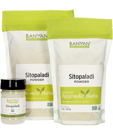 Banyan Botanicals Organic Sitopaladi Churna Powder with Cardamom, Banslochan, and Pippali - 3.25 oz - Immune Support and Lung Health - Non-GMO Vegan Option - Buy Online on GoSupps.com