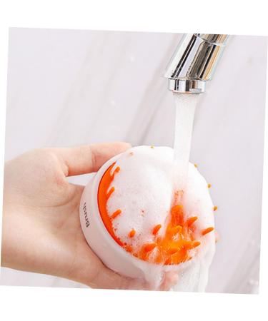 Frcolor Shampoo Massage Brush - Children's Hair Bathing Accessory Wet & Dry Head Skin Massager | 8x8x8.1cm Orange - Buy Online on GoSupps.com