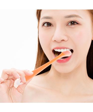 Beavorty Tongue Scraper - Silicone Double-Sided Tongue Cleaners for Oral Care & Bad Breath Elimination | Professional Dental Scraper Kit - Orange - Buy Online on GoSupps.com