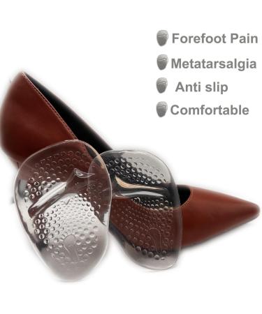 Metatarsal Pads for Women - Soft Gel Ball of Foot Cushions & Insole Inserts - Pain Relief Forefoot Cushions (Clear 2 Pairs) | Shop Internationally - Buy Online on GoSupps.com