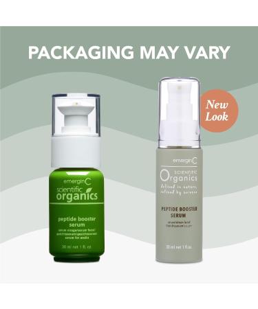 emerginC Scientific Organics Peptide Booster Facial Serum - Hydrating Anti-Aging Serum with Kombucha Red Algae & Astaxanthin - 1 Ounce - Buy Online on GoSupps.com