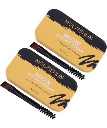 Healeved 2 Pcs Eyebrow Styling Cream Clear Brow Wax Eyebrow Makeup Pomade Eyebrow Shaper Kit Wax Stick - Buy Online on GoSupps.com