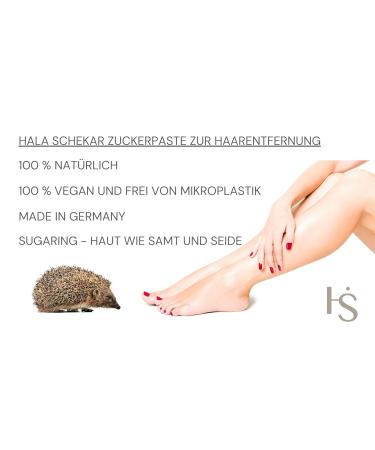 Hala Schekar Natural Sugar Paste Hair Removal 400g - Strong & Gentle Hair Removal with Natural Ingredients Made in Germany | Smoothwax Natural Cosmetics - Buy Online on GoSupps.com
