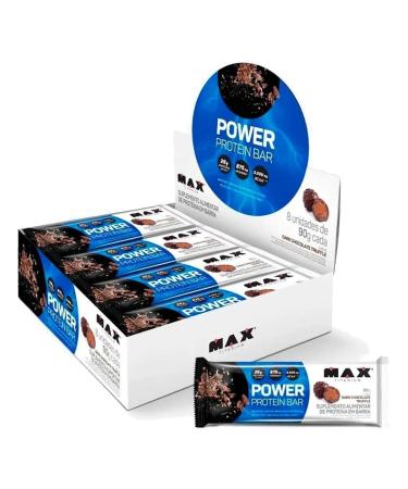 Power Protein Bar (8 Unid - 90G) - Sabor Dark Chocolate Truffle Max Titanium