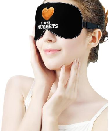 Funny Chicken Nugget Eye Mask | Soft Adjustable Blindfold for Sleep & Travel - Buy Online on GoSupps.com