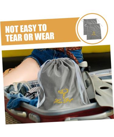 Beatifufu Hair Dryer Bag 2pcs Hair Dryer Storage Bag Travel Hair Dryer Drawstring Storage Bag Carry Bag Classic Blow Dryer Bag 30.00X25.00X0.50CM Grey - Buy Online on GoSupps.com