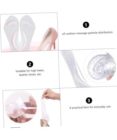 4 Pairs Non-Slip Massage Mat Insoles for Women | Heel Cushion Pads & Protectors for High Heels | Comfort Shoe Inserts - Buy Online on GoSupps.com