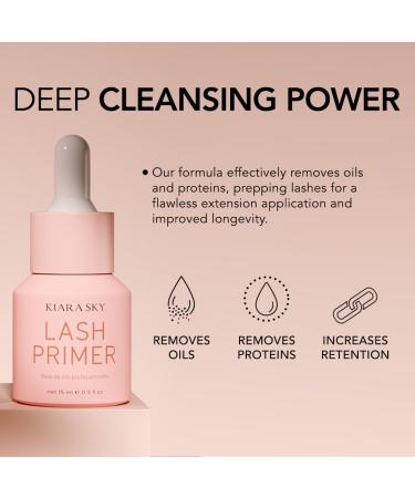 KIARA SKY LASH Primer for Eyelash Extensions | Odorless Vitamin E Formula | Enhance Adhesive Bonding | 15ml Professional Use - Buy Online on GoSupps.com
