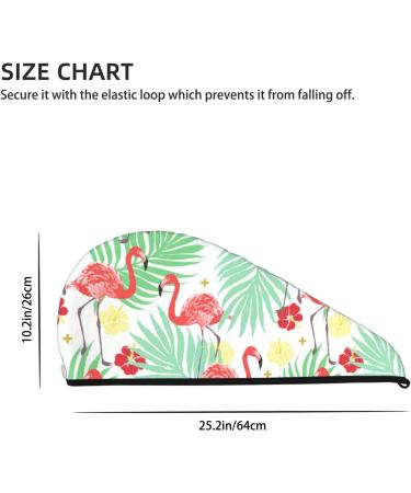 Flamingo Hibiscus Microfiber Hair Towel | Super Absorbent Coral Velvet Wrap for Long Curly & Thick Hair - Quick Dry - Buy Online on GoSupps.com