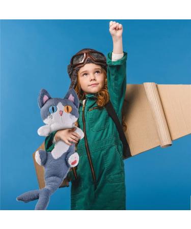 PEDEIECL Plush Shark Cat Doll - Cute Stuffed Shark Kitten Pillow Toy (Blue 80cm) - Gift for Kids & Girlfriend - Buy Online on GoSupps.com