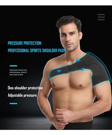 Shoulder Brace for Men - Left & Right Arm Pain Relief Sleeve for Torn Rotator Cuff Dislocation & Bursitis - Black Compression Support - Buy Online on GoSupps.com