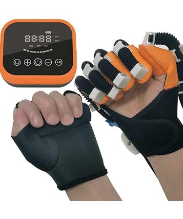 Rehabilitation Robot Gloves Hemiplegia Finger Trainer Stroke Hand Splint Assistive Equipment for Relief Cramps Stiffness Strength Adjust (Left Hand X)