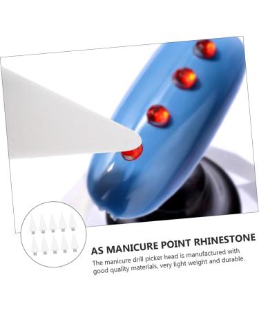 DOITOOL 20 Pcs Manicure Point Drill Pen Diy Wax Replacement Nails Drill Picking Pen Head Pedicure Sponge Scrubber Nail Tools Nail Art Pencil Head White Double Head Nail Drill Acrylic - Buy Online on GoSupps.com