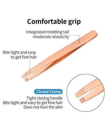 Professional Stainless Steel Eyebrow Tweezers Set with Travel Case - 4-Piece Precision Tweezers for Ingrown Hair, Facial Hair, Blackheads, and Debris Removal - Buy Online on GoSupps.com