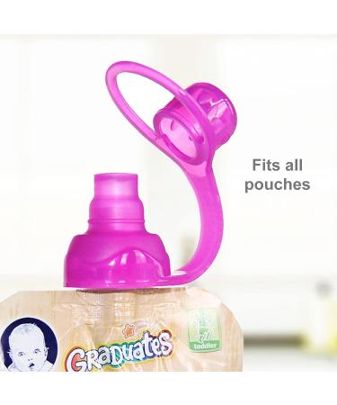ChooMee SoftSip Food Pouch Tops - 100% Silicone - 2 CT Aqua Purple - Buy Online on GoSupps.com