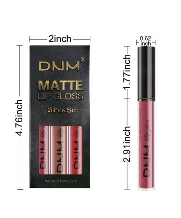 3Pcs Matte Ruby Red & Light Red Liquid Lipstick Set | Long Lasting & Waterproof Lip Gloss Gift | Matt Lipstick for Women - Set10 - Buy Online on GoSupps.com